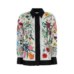 Gucci Women Printed Twill Shirt